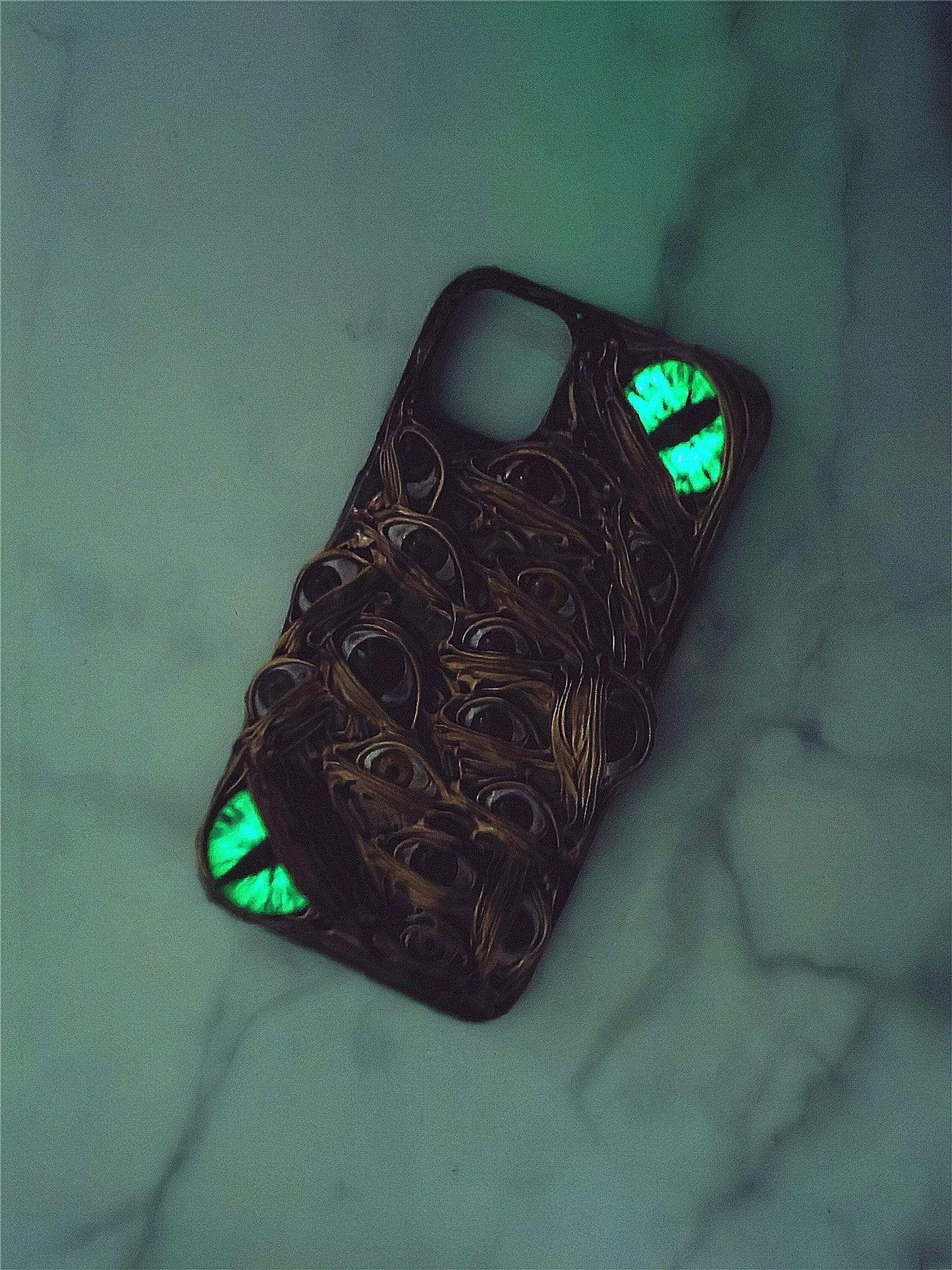 Techypop iPhone Case The Monster Eyes Handmade Designer iPhone Case For iPhone 12 SE 11 Pro Max X XS Max XR 7 8 Plus