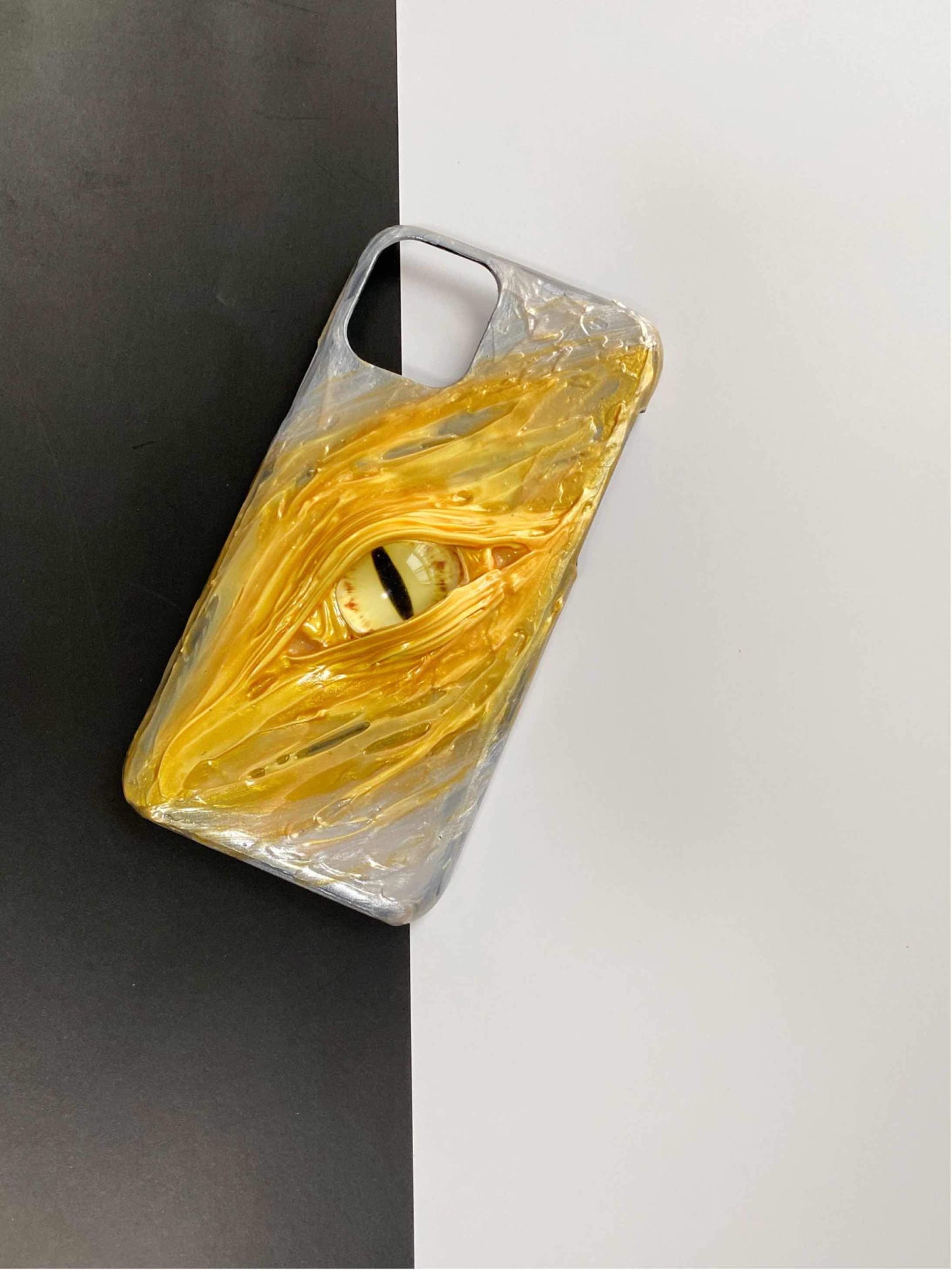 The Yellow Eye Handmade Designer iPhone Case For iPhone SE 11 Pro Max X XS Max XR 7 8 Plus - techypopcom