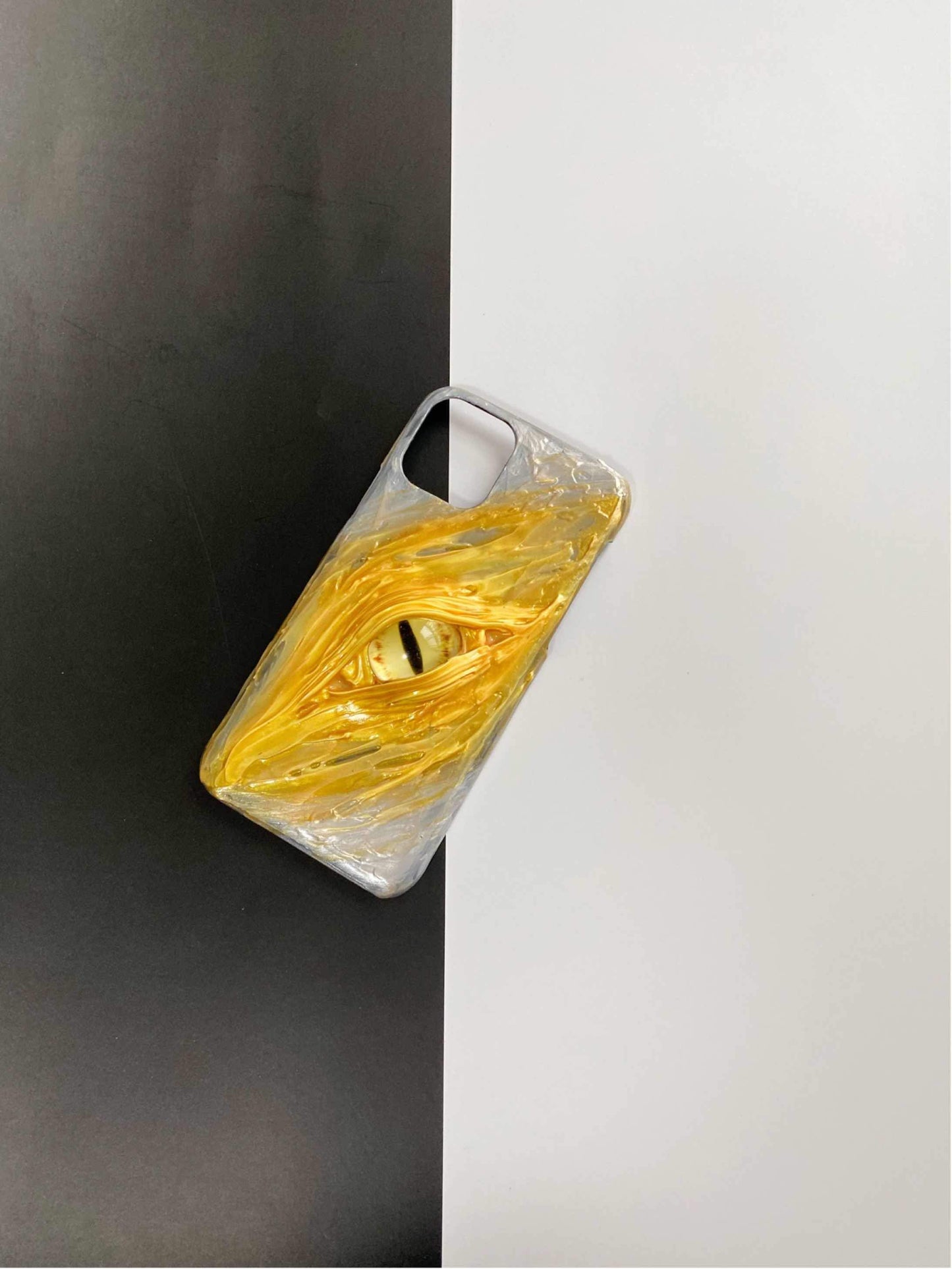 The Yellow Eye Handmade Designer iPhone Case For iPhone SE 11 Pro Max X XS Max XR 7 8 Plus - techypopcom