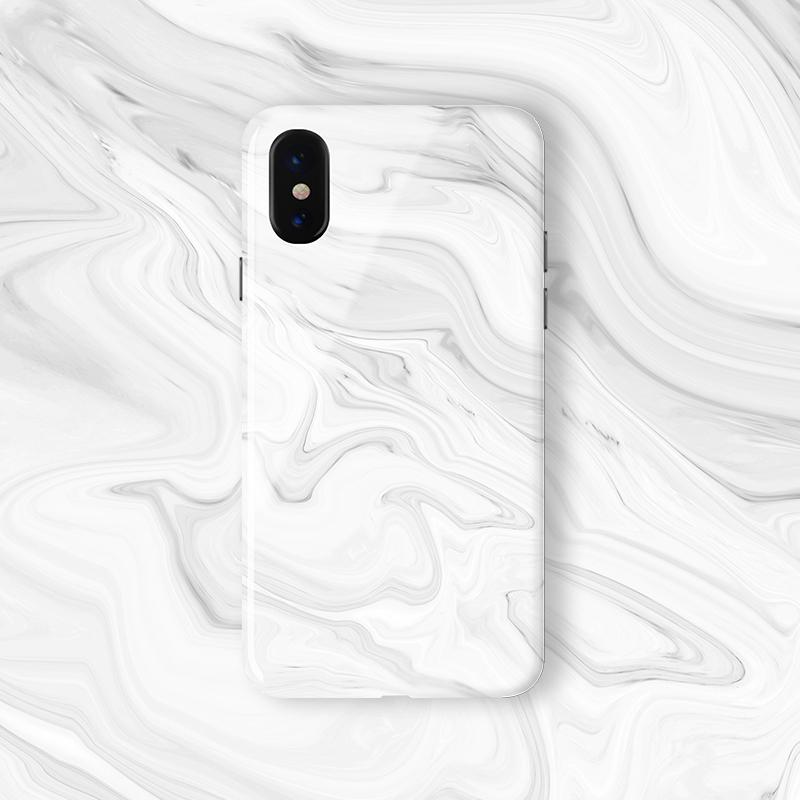 White Waves Silicone Shockproof Protective Designer iPhone Case For iPhone SE 11 Pro Max X XS Max XR 7 8 Plus - techypopcom