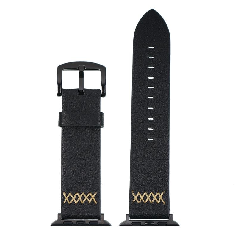 Leather Embroidery Compatible With Apple Watch Band Strap For iWatch Series 4/3/2/1 - techypopcom