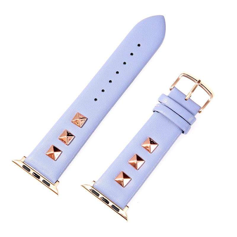 Studs Leather Designer Apple Watch Band Strap For iWatch Series 4/3/2/1 - techypopcom