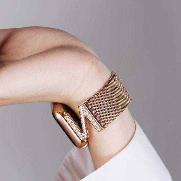 Techypop Watch Bands Metallic Jewel Designer Apple Watch Band Strap For iWatch Series SE 6/5/4/3/2/1