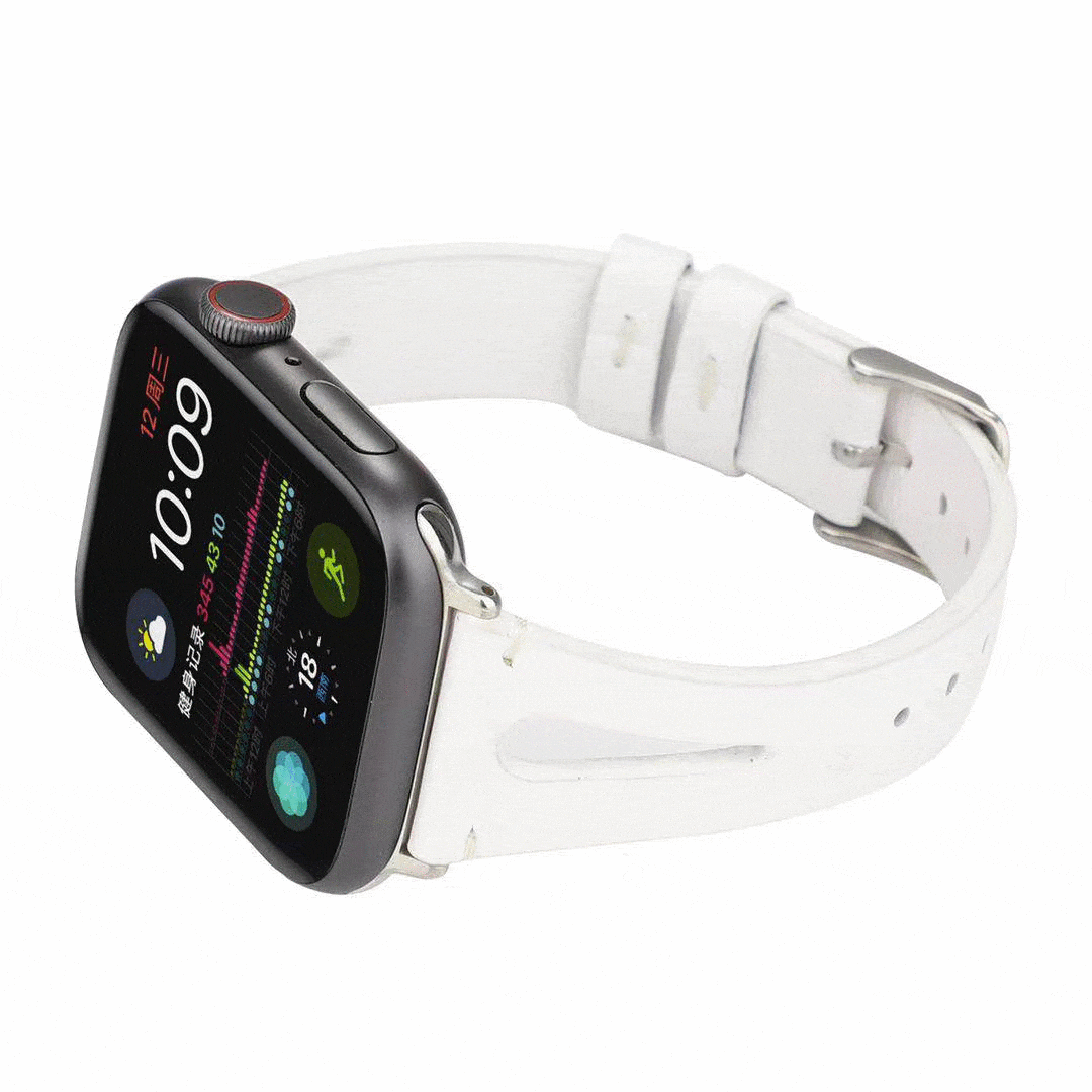 MORE COLORS Genuine Leather Slim Breathable Compatible With Apple Watch Band Strap For iWatch Series 4/3/2/1 - Techypop.com