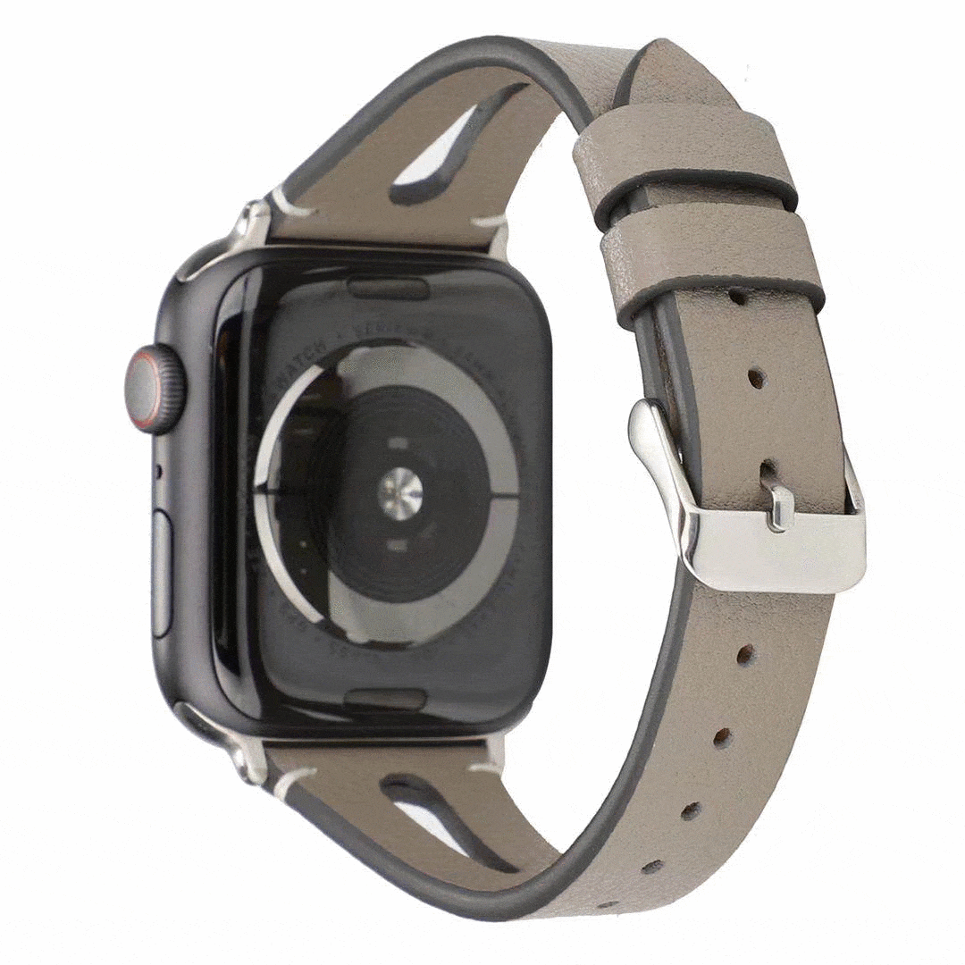 MORE COLORS Genuine Leather Slim Breathable Compatible With Apple Watch Band Strap For iWatch Series 4/3/2/1 - Techypop.com