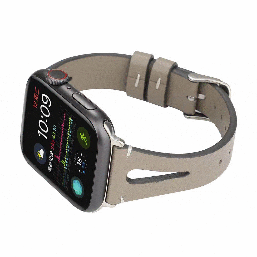 MORE COLORS Genuine Leather Slim Breathable Compatible With Apple Watch Band Strap For iWatch Series 4/3/2/1 - Techypop.com