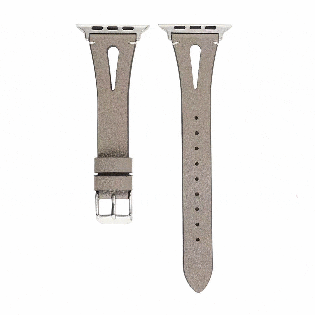 MORE COLORS Genuine Leather Slim Breathable Compatible With Apple Watch Band Strap For iWatch Series 4/3/2/1 - Techypop.com