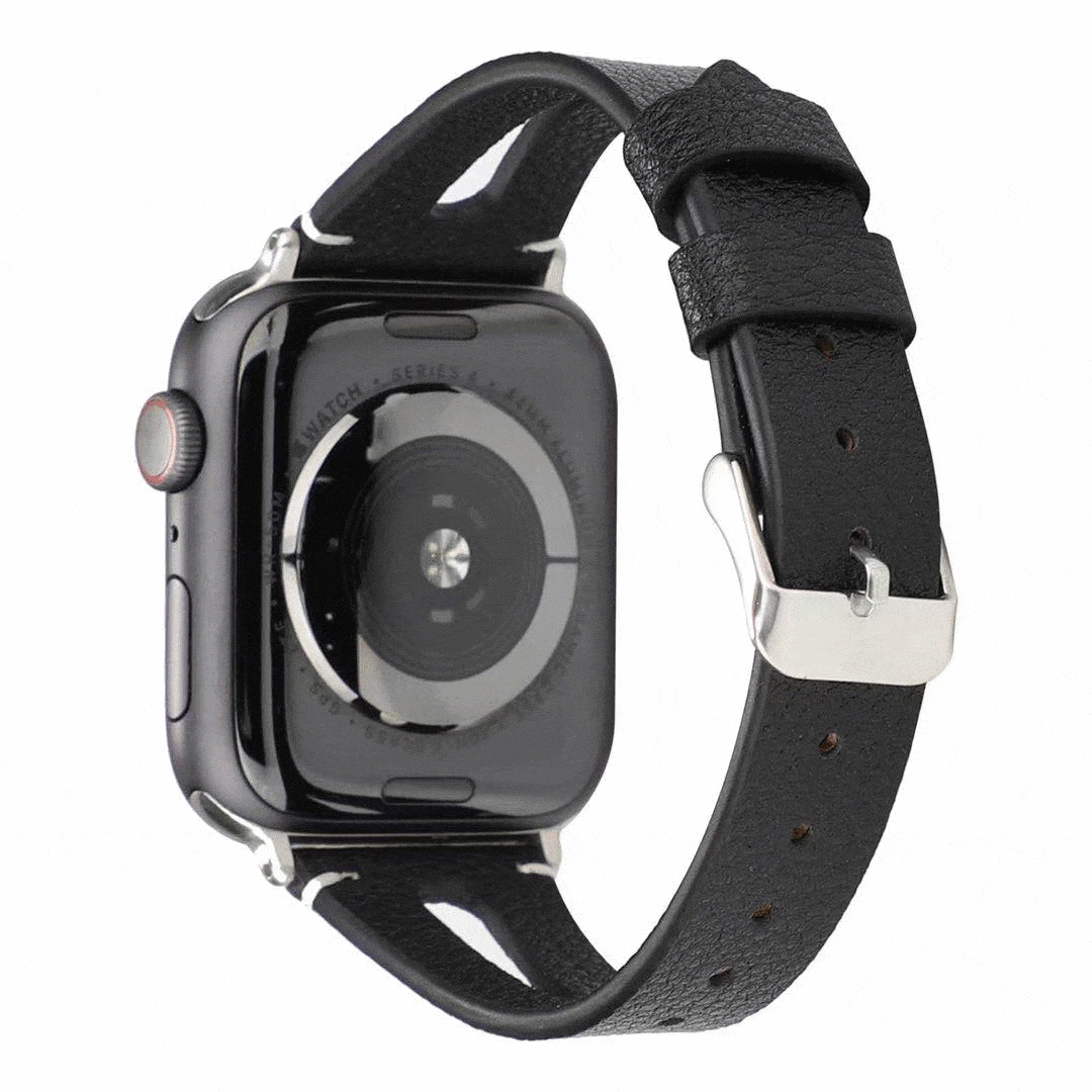 MORE COLORS Genuine Leather Slim Breathable Compatible With Apple Watch Band Strap For iWatch Series 4/3/2/1 - Techypop.com