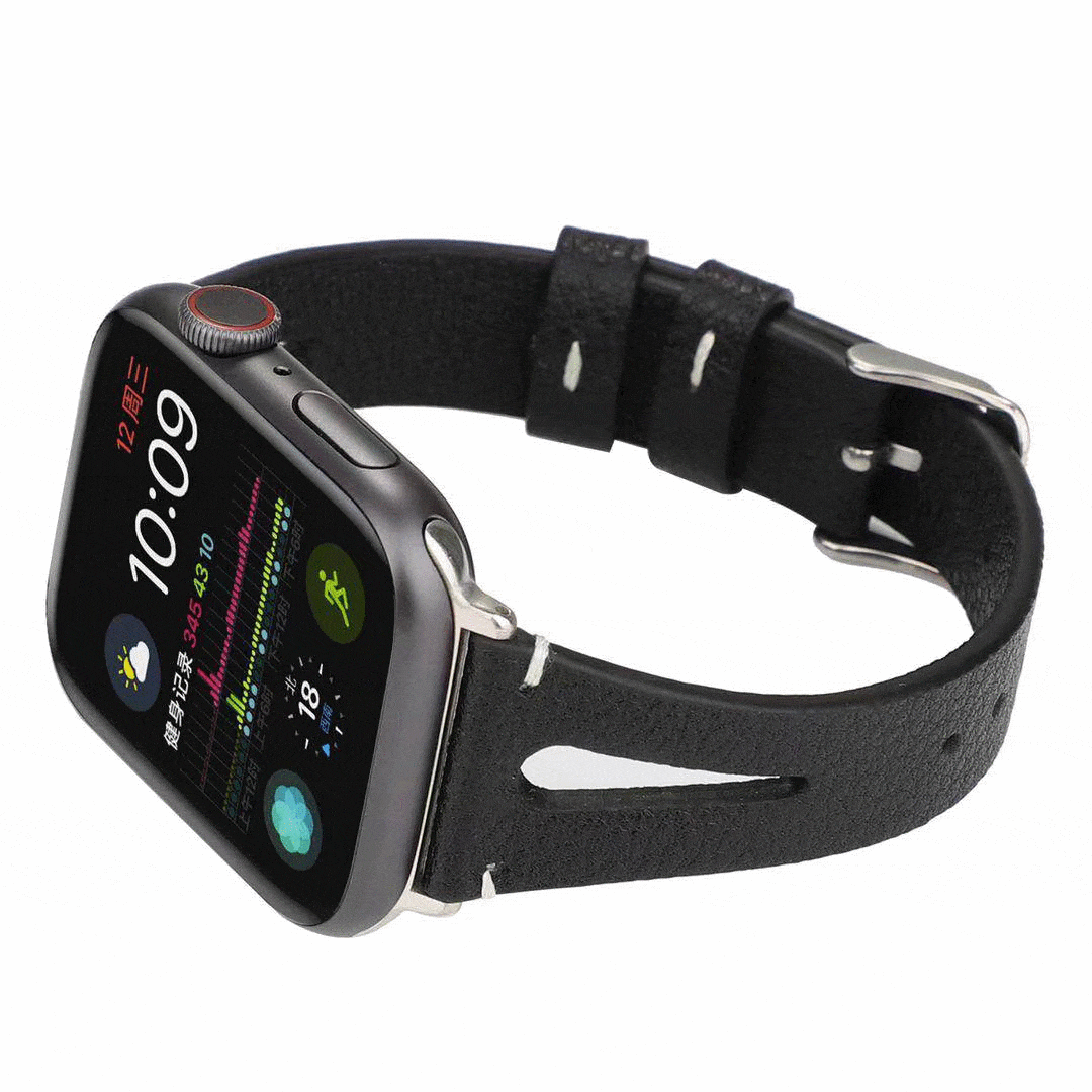 MORE COLORS Genuine Leather Slim Breathable Compatible With Apple Watch Band Strap For iWatch Series 4/3/2/1 - Techypop.com