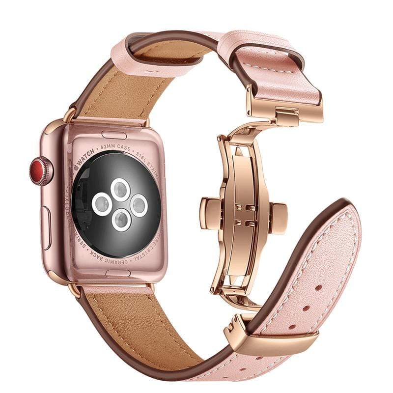 Luxury Leather Designer Apple Watch Band Strap For iWatch Series 4/3/2/1 - techypopcom