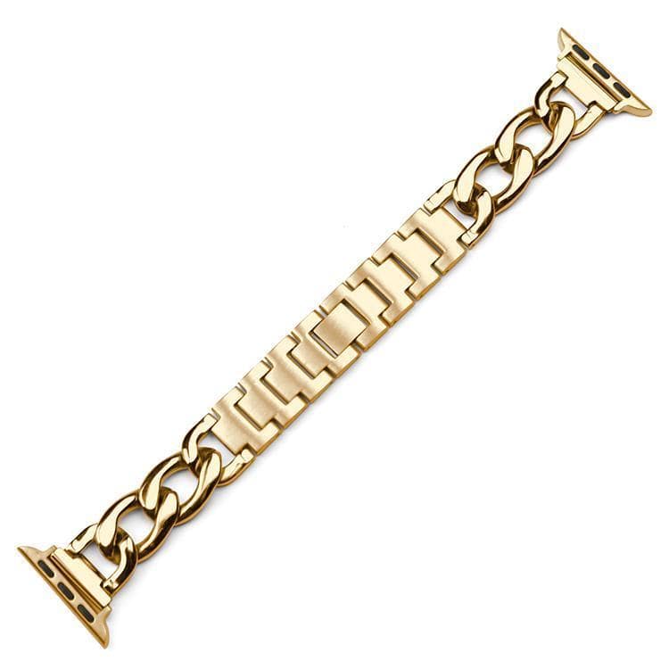Rose Gold Stainless Steel Compatible With Apple Watch Metal Chain Band Strap For iWatch Series 4/3/2/1 - techypopcom