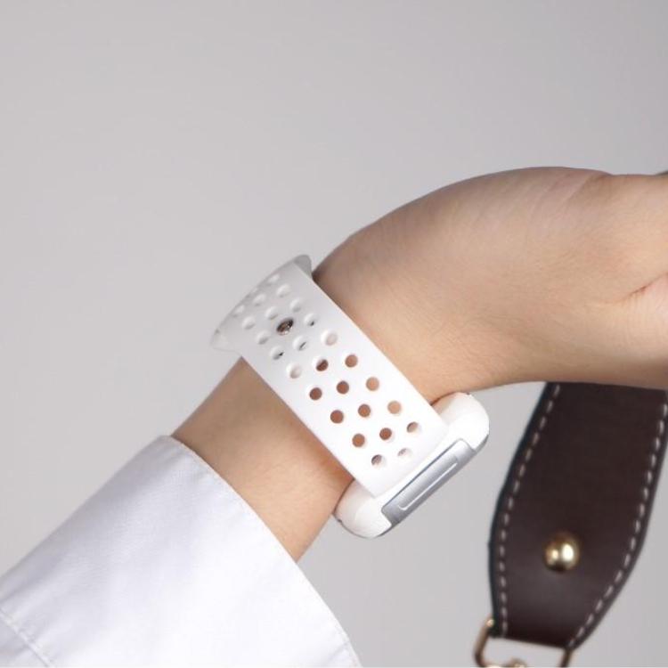 Techypop Watch Bands Sport Breathable Silicone Designer Apple Watch Band Strap For iWatch Series SE 6/5/4/3/2/1