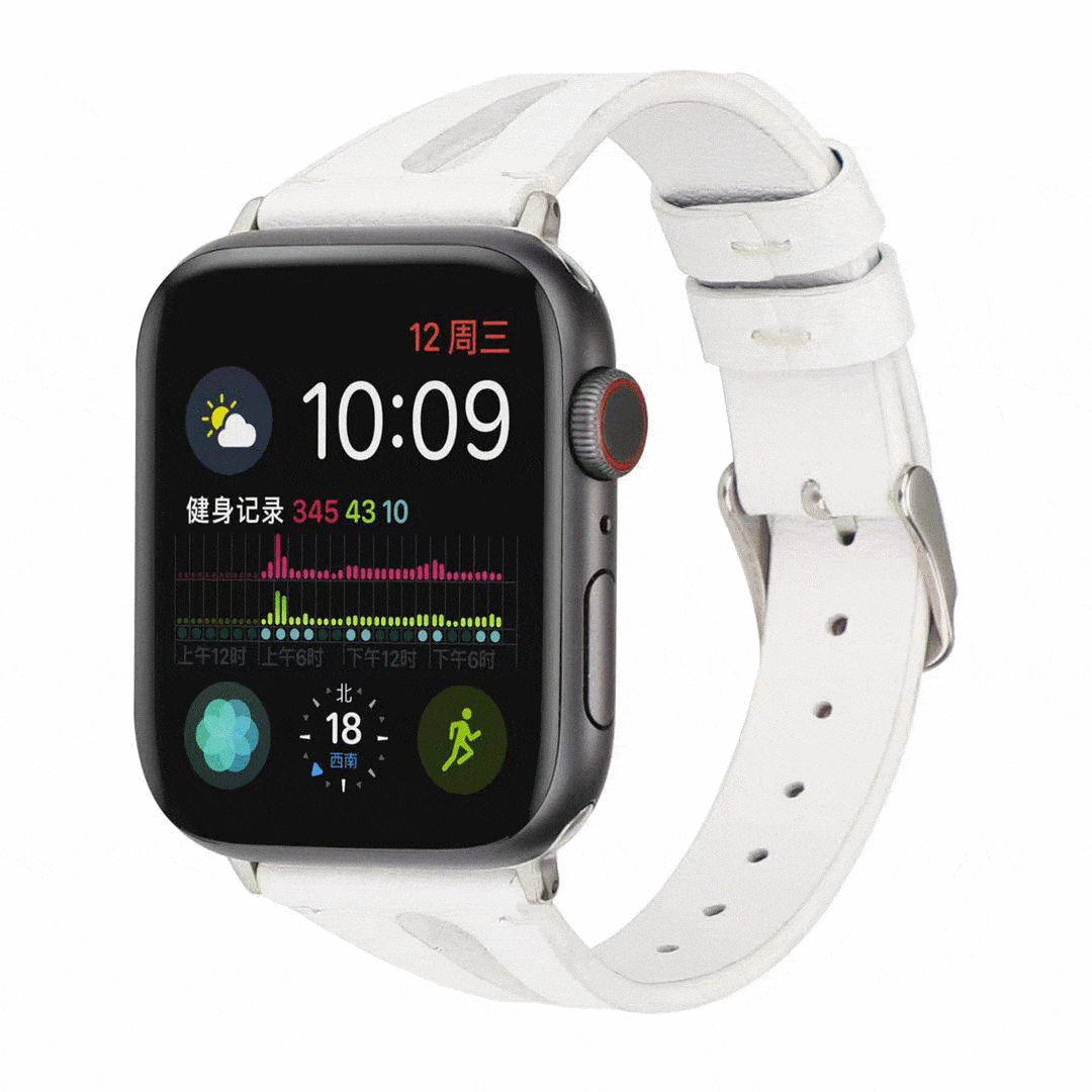 MORE COLORS Genuine Leather Slim Breathable Compatible With Apple Watch Band Strap For iWatch Series 4/3/2/1 - Techypop.com