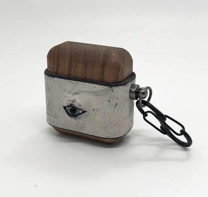 The Eye Leather Wooden Protective Case For Apple Airpods 1 & 2 & Pro - techypopcom