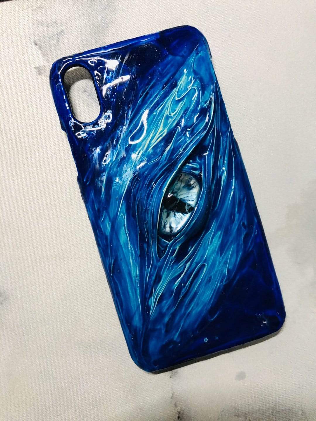 Aqua Devil Eyes Designer iPhone Case For iPhone SE 11 Pro Max X XS Max XR 7 8 Plus - techypopcom