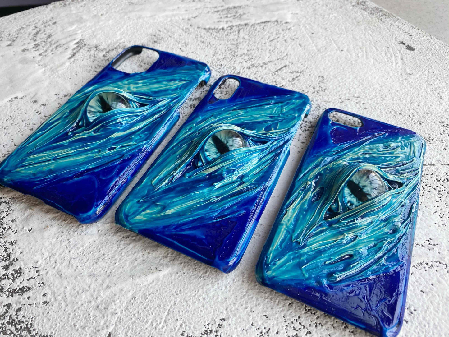 Aqua Devil Eyes Designer iPhone Case For iPhone SE 11 Pro Max X XS Max XR 7 8 Plus - techypopcom