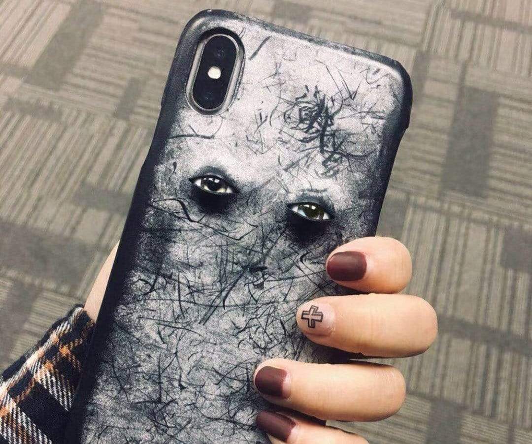The Eyes Leather Handmade Protective Designer iPhone Case For iPhone SE 11 Pro Max X XS Max XR 7 8 Plus - techypopcom