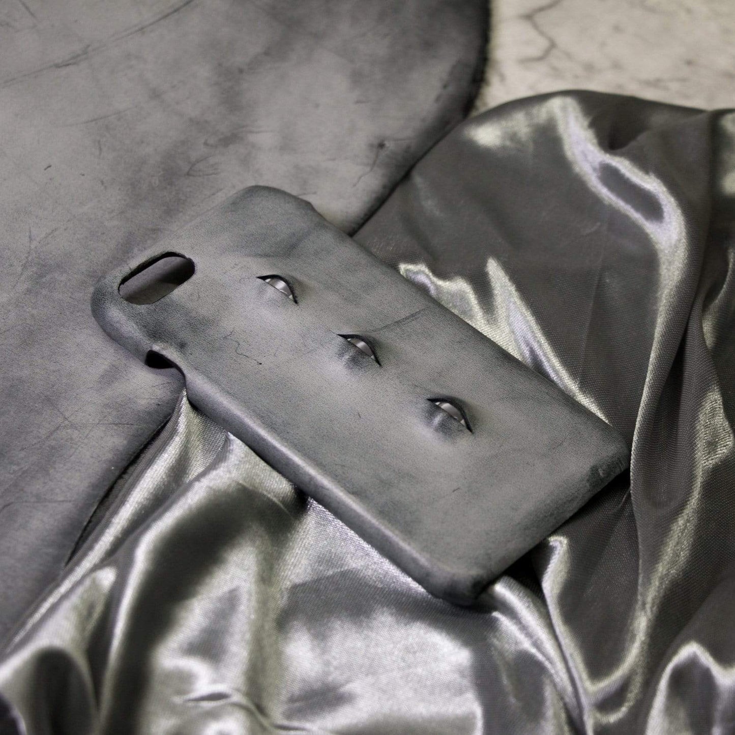 techypopcom iPhone Case iPhone 12 Mini / Gray The Triplet Eyes Leather Designer iPhone Case For iPhone 12 SE 11 Pro Max X XS Max XR 7 8 Plus