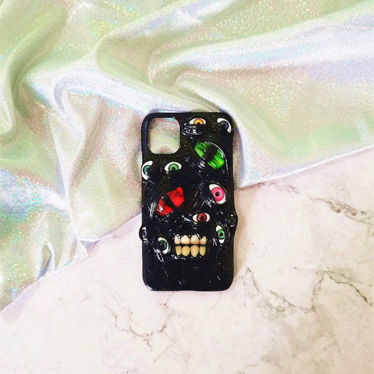 techypopcom iPhone Case iPhone 12 Mini The Teeth Glow in the Dark Handmade Designer iPhone Case For iPhone 12 SE 11 Pro Max X XS Max XR 7 8 Plus