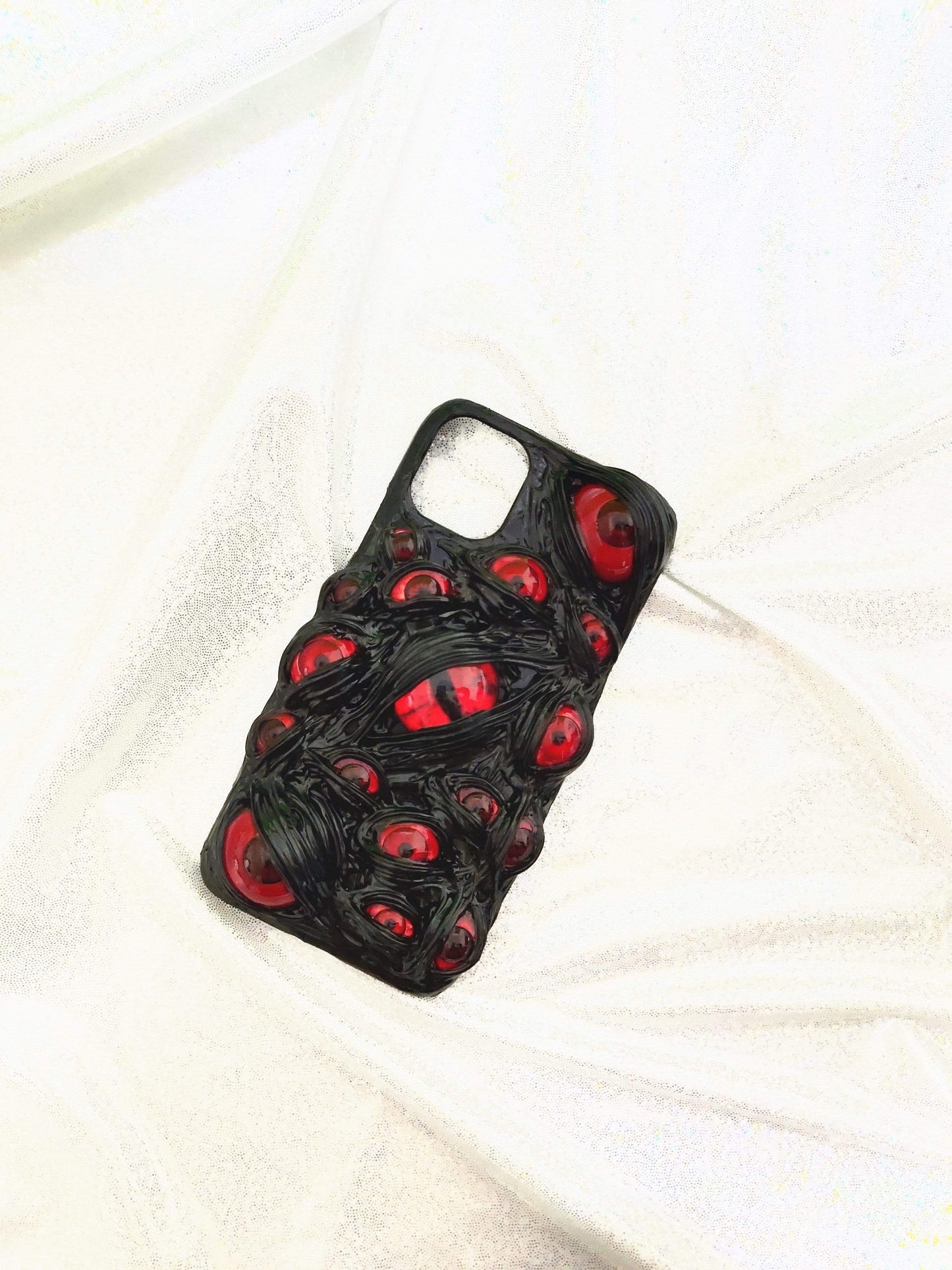 techypopcom iPhone Case iPhone SE (2nd Gen) Eyes in Black Handmade Designer iPhone Case For iPhone SE 11 Pro Max X XS Max XR 7 8 Plus