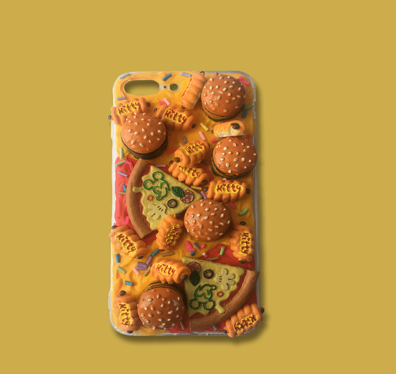 Fastfood Love Handmade Designer iPhone Case For iPhone 12 SE 11 Pro Max X XS Max XR 7 8 Plus - techypopcom