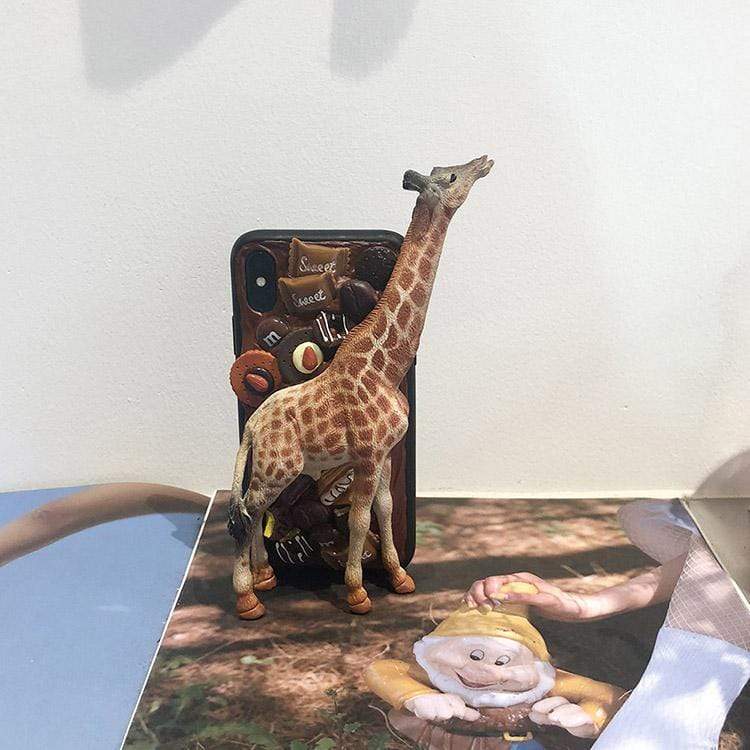 Long Neck Giraffe Handmade Designer iPhone Case For iPhone 12 SE 11 Pro Max X XS Max XR 7 8 Plus - techypopcom