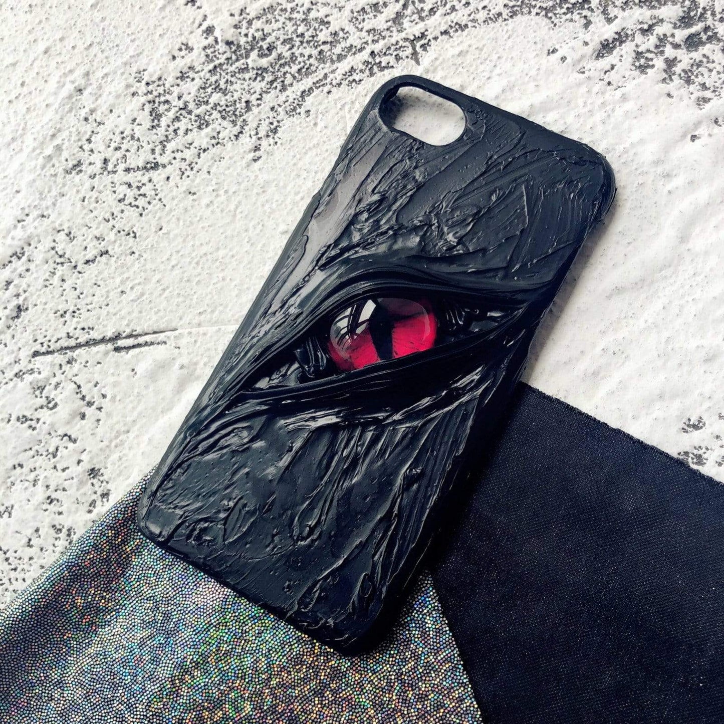 Red Cat Eye Handmade Designer iPhone Case For iPhone SE 11 Pro Max X XS Max XR 7 8 Plus - techypopcom