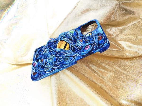 techypopcom iPhone Case The Amber Eye Handmade Designer iPhone Case For iPhone SE 11 Pro Max X XS Max XR 7 8 Plus
