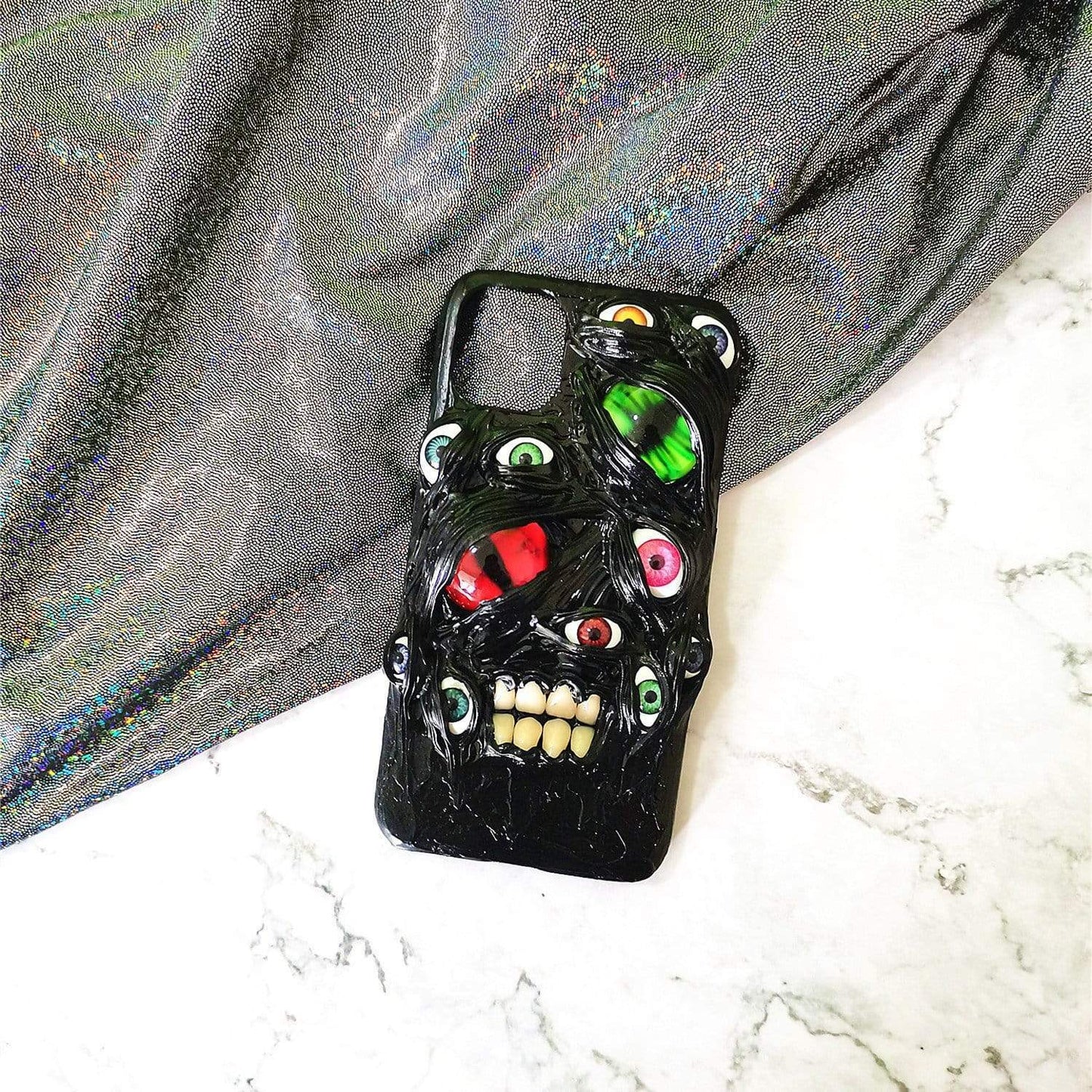 techypopcom iPhone Case The Teeth Glow in the Dark Handmade Designer iPhone Case For iPhone 12 SE 11 Pro Max X XS Max XR 7 8 Plus