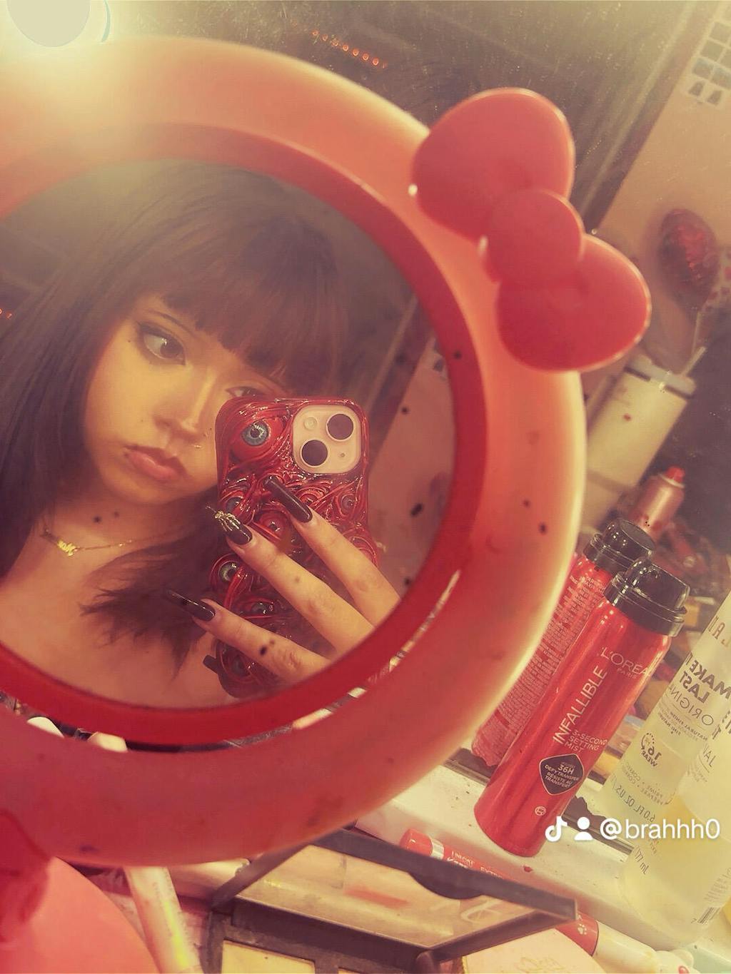 Customer photo of Bloody Eyeball Handmade iPhone Case by Techypop