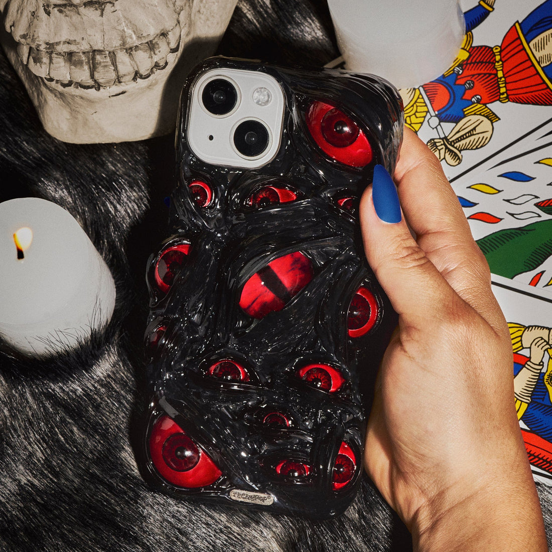 Cat Eye in the Dark handmade horror iPhone case by Techypop