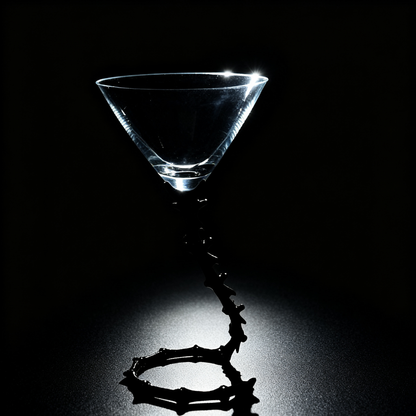 Bone Dry Spine Martini Glass