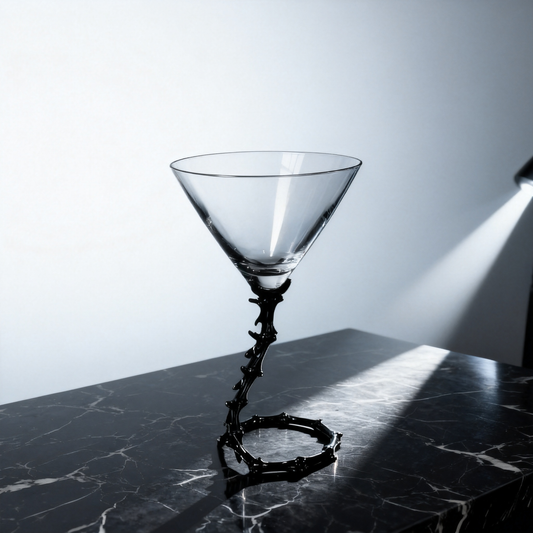 Bone Dry Spine Martini Glass