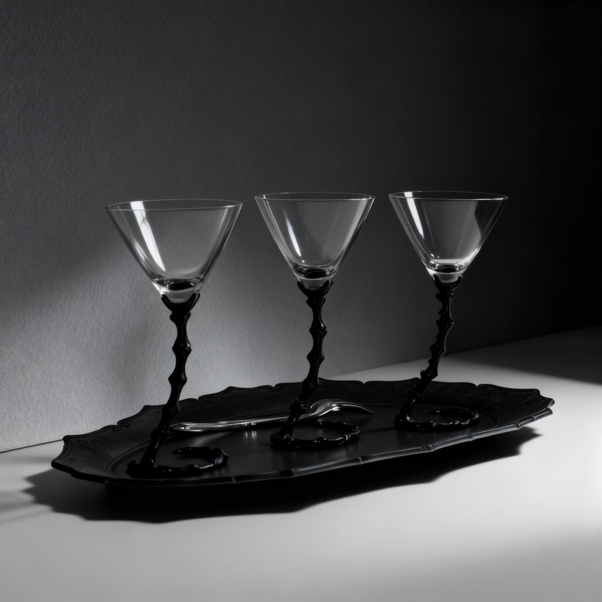 Bone Dry Spine Martini Glass
