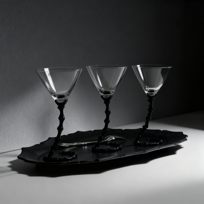 Bone Dry Spine Martini Glass