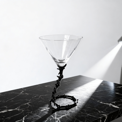 Bone Dry Spine Martini Glass