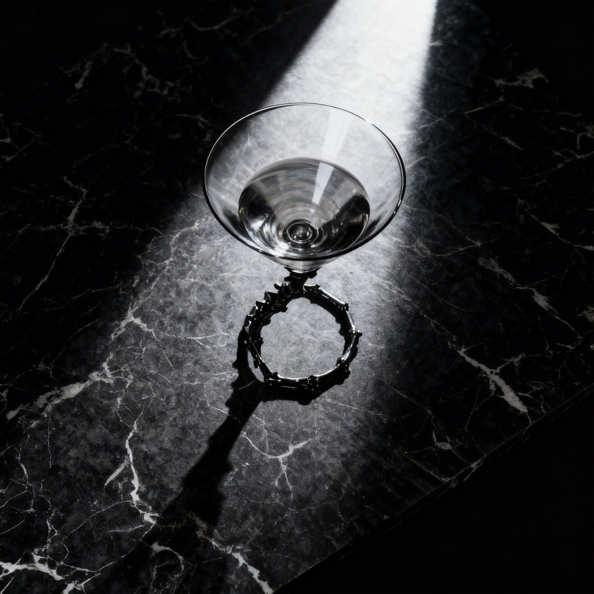 Bone Dry Spine Martini Glass