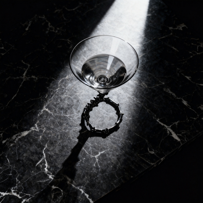 Bone Dry Spine Martini Glass