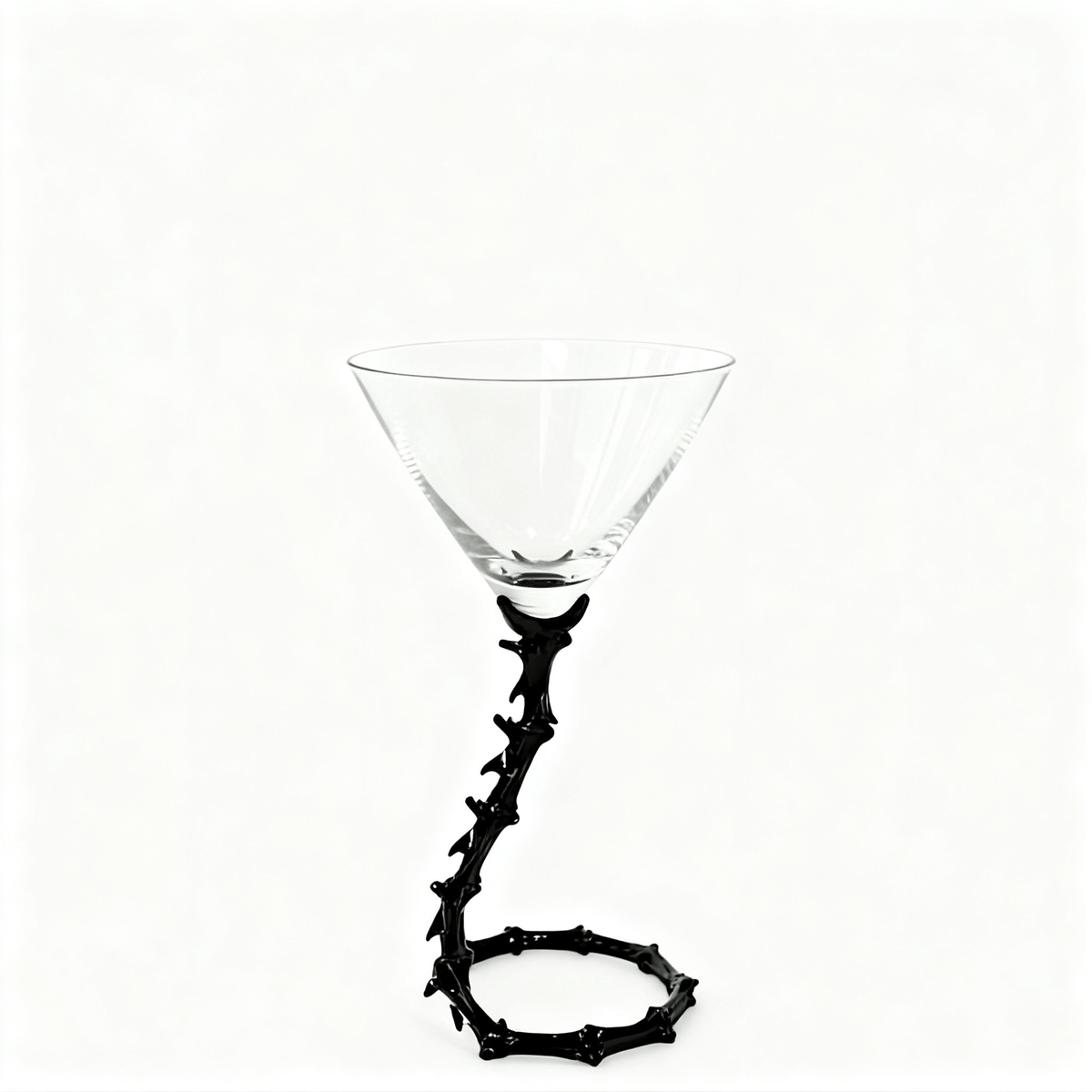 Techypop.com Bone Dry Spine Martini Glass