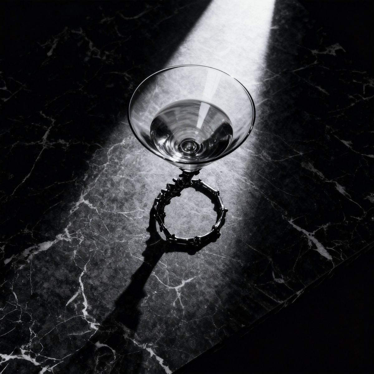 Techypop.com Bone Dry Spine Martini Glass