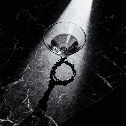 Techypop.com Bone Dry Spine Martini Glass