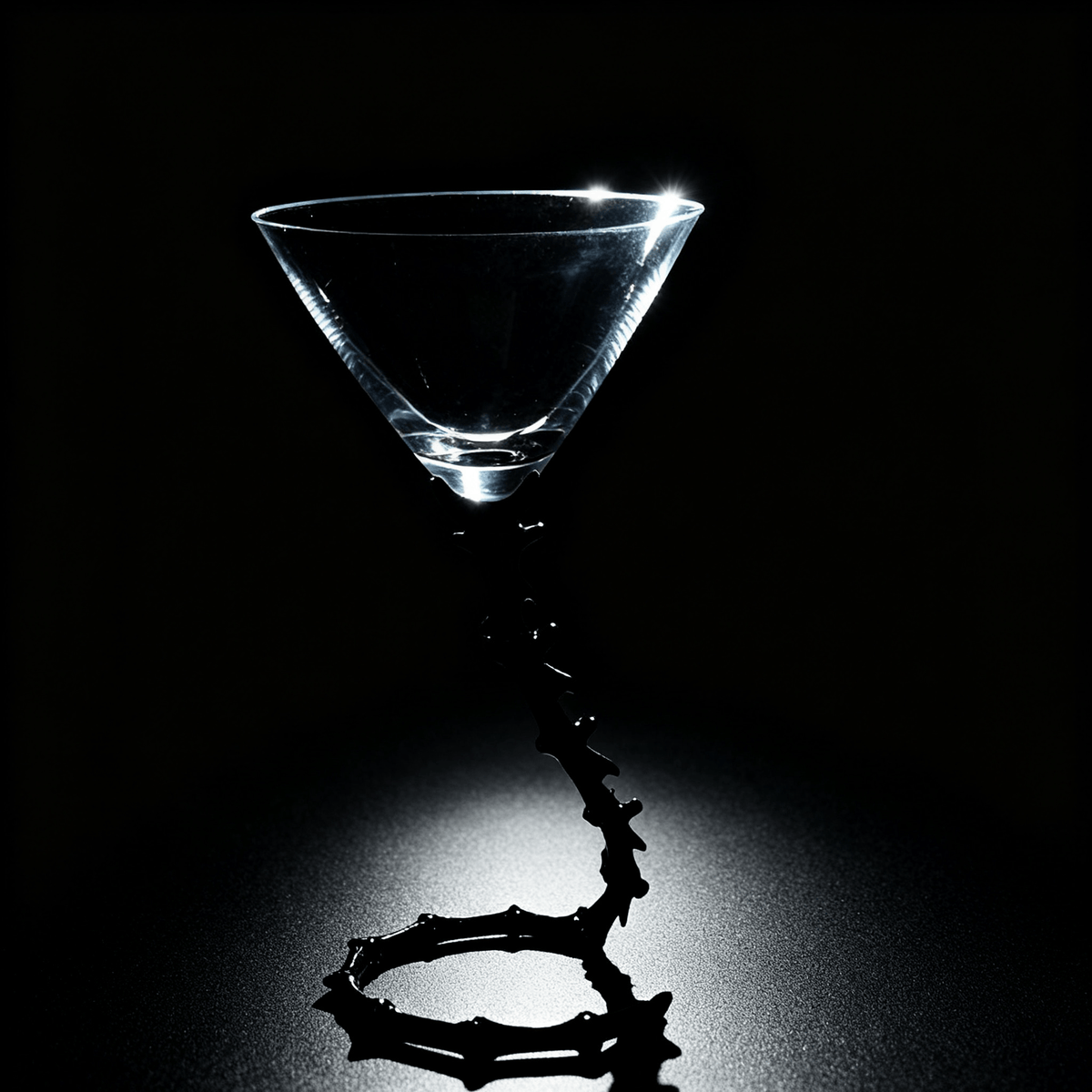 Techypop.com Bone Dry Spine Martini Glass