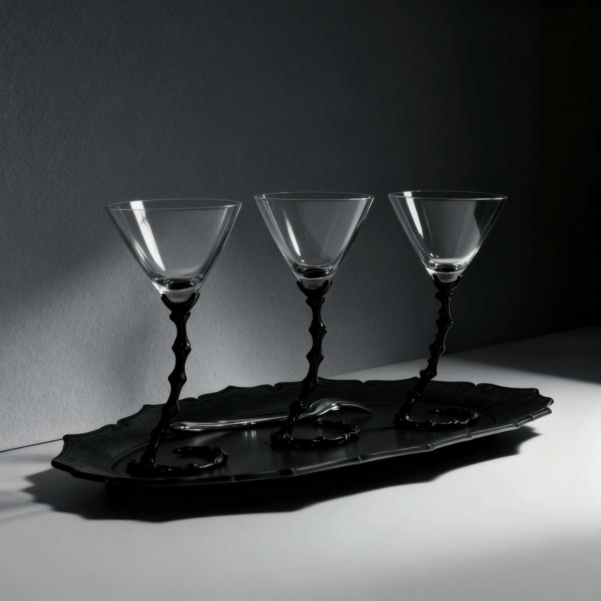 Techypop.com Bone Dry Spine Martini Glass