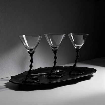 Techypop.com Bone Dry Spine Martini Glass