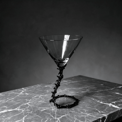 Techypop.com Bone Dry Spine Martini Glass
