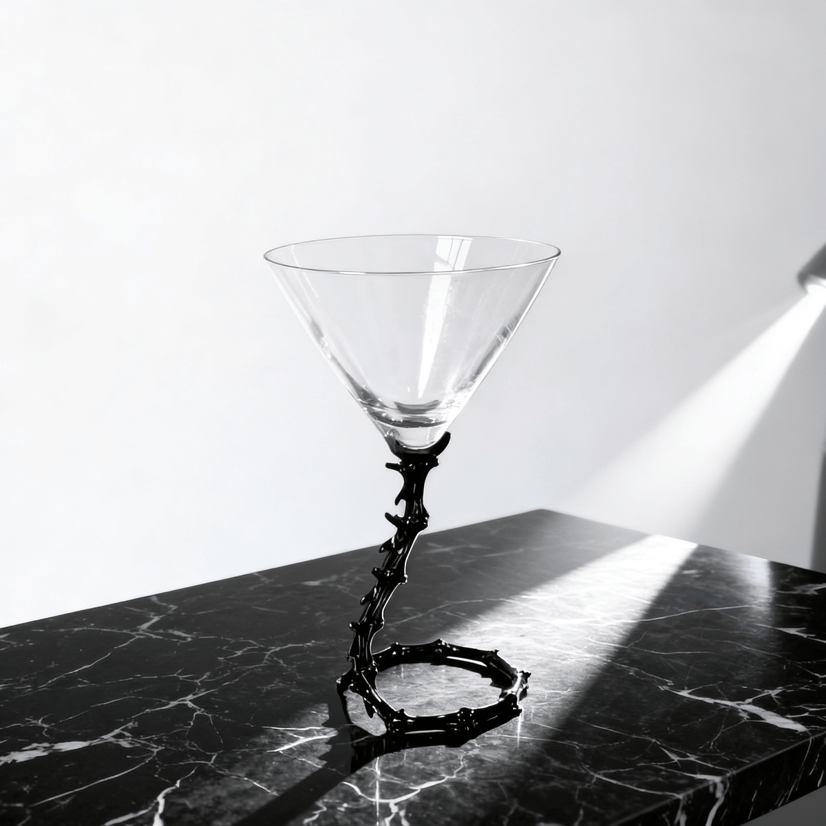 Techypop.com Bone Dry Spine Martini Glass