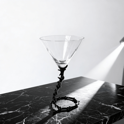 Techypop.com Bone Dry Spine Martini Glass