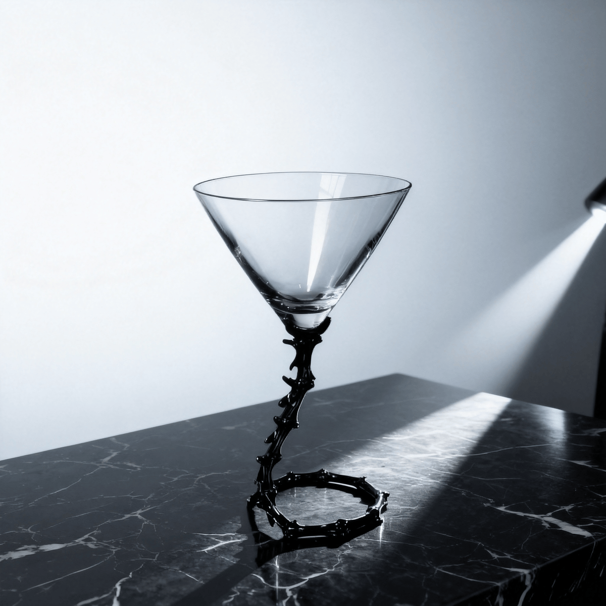 Techypop.com Bone Dry Spine Martini Glass