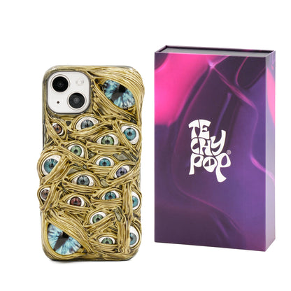 Techypop.com iPhone Case Gold Monster Eyes Handmade Android Phone Case