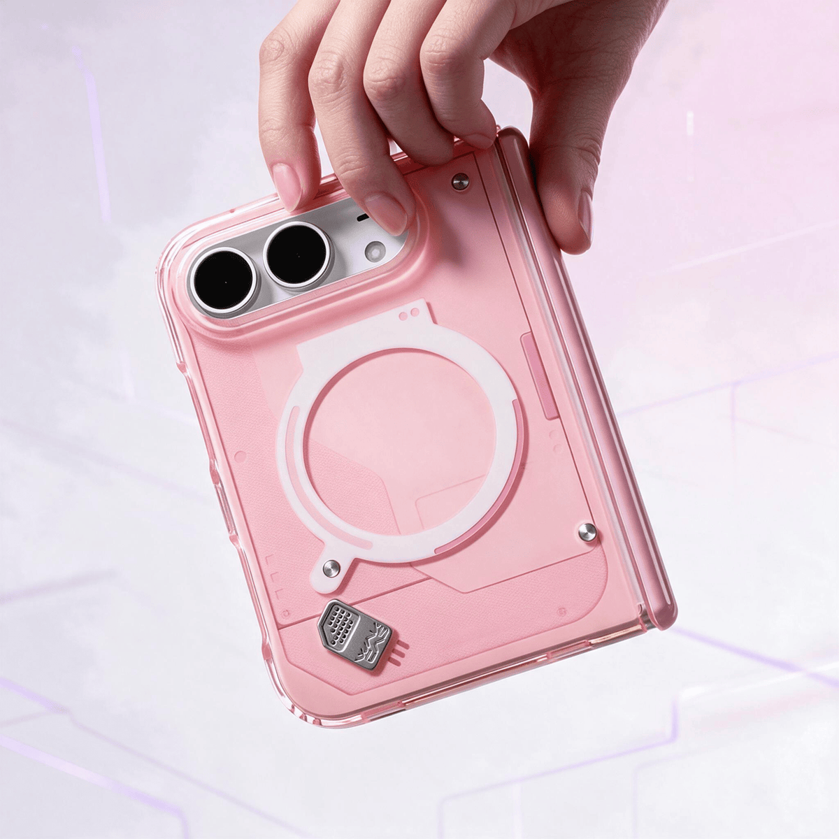 Techypop.com iPhone Case Pink Circuit iPhone Duo Case